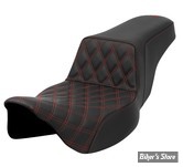 - SELLE SADDLEMEN - EXTENDED REACH STEP-UP SEAT - TOURING 08UP - AVANT LS - NOIR / COUTURES : ROUGES - 808-07E-17204