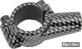 ø 22,00mm - COLLIER DE FIXATION UNIVERSEL - EMGO - FILETAGE VERTICAL : M10 A GAUCHE - FIBRE DE CARBONE - 20-28127