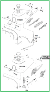  ECLATE A - PIECE n° 00 - ECLATE DES PIECES D'ESSENCE - SPORTSTER 1982/2003