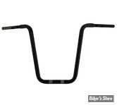 GUIDON 32mm SUR RISERS 32MM - HAUTEUR : 45.70 CM / 18" -  DRAG SPECIALTIES - TOURING - FLTRX 23UP - NOIR BRILLANT - 0601-6563
