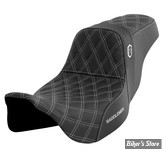 - SELLE SADDLEMEN - PRO SERIES SDC PERFORMANCE GRIPPER SEAT - TOURING 08UP - NOIR / COUTURES : ARGENT - SC80807SIL