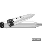 SILENCIEUX S&S - 4" RACE TOUR MUFFLERS POWERTUNE - TOURING 95/16 - CHROME - EMBOUTS POWER BAND NOIR