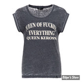 TEE-SHIRT - QUEEN KEROSIN - QUEEN OF EVERYTHING - ANTHRACITE - TAILLE S