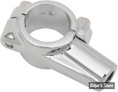 ø 22,00mm - COLLIER DE FIXATION UNIVERSEL - EMGO - FILETAGE VERTICAL : M10 A DROITE - CHROME - 20-28121