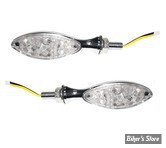 CLIGNOTANT A LEDS - K&S TECHNOLOGIES INC.- LED ULTRA MINI STALK MARKER LIGHT - OVAL - CORPS: CHROME / CABOCHON : CLAIR