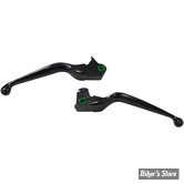 ECLATE L - PIECE N° 06 / 08 - KIT LEVIERS TOURING FLHTCUTG / FLTRT 14/16 - OEM 36700091 - WIDE BLADE LEVER SET / LARGE - DRAG SPECIALTIES - NOIR MAT