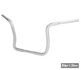 GUIDON 32MM SUR RISERS 25.40MM / GUIDON APEHANGER - HAUTEUR : 30.40CM / 12" - LA CHOPPERS - BAGGER PRIME APE Handlebar - TOURING FLHT/FLHX 96/23 - CHROME - LA-7321-12W
