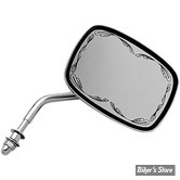 RETRO RECTANGLE - EMGO - DIE CAST - TIGE : COURTE - SCROLLED - CHROME - 20-21709