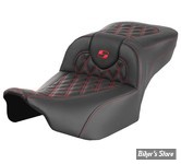 - SELLE SADDLEMEN - ROADSOFA LS  LATTICE STITCH ALLONGEE - EXTENDED REACH SEAT - TOURING 2023UP - NOIR / COUTURES ROUGE - 823-07-18404