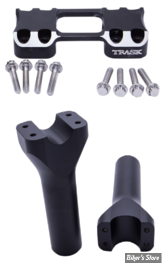 32MM - TRASK PERFORMANCE -  KIT RISERS AVEC PLATINE - ASSAULT SERIE - HAUTEUR :150.00 MM / 6" - NOIR REVERSE CUT - TM-8601-6RC