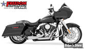 - ECHAPPEMENT FREEDOM PERFORMANCE - SHORTY 2EN1 - COMBAT - TOURING 95/16 - CHROME / EMBOUT : NOIR SCULPTE  - HD00842