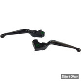 ECLATE L - PIECE N° 06 / 08 - KIT LEVIERS TOURING FLHTCUTG / FLTRT 14/16 - OEM 36700091 - SLOTTED WIDE BLADE LEVER SET / LARGE - DRAG SPECIALTIES - NOIR MAT