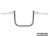 38MM INTÉGRAL - 1 1/2" - GUIDON LA CHOPPERS - 99UP - GRANDE PRIME APE - HAUTEUR : 25.50 CM / 10" - CHROME - LA-7354-10