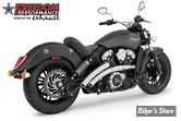 ECHAPPEMENT -  FREEDOM PERFORMANCE - INDIAN SCOUT - RADICAL RADIUS 2 EN 2 - STAR - CHROME / EMBOUTS CHROME - IN00338