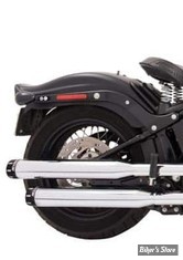 - SILENCIEUX FREEDOM PERFORMANCE - SOFTAIL 07/17 FLST / FXCW/C / FXST / FXS/B/E - SIGNATURE - CHROME / EMBOUTS NOIRS SCULPTE