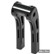 POUR GUIDON DE Ø 25,40 MM - MAGNUM STERLING CHROMITE - SOFTAIL M8 18UP - Ghost Risers - HAUTEUR : 25.40 CM /10" - SOFTAIL CLAMP - ANODISE NOIR - 4R-0210