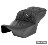 - SELLE SADDLEMEN - ROADSOFA LS  LATTICE STITCH ALLONGEE - EXTENDED REACH SEAT - TOURING 2023UP - NOIR / COUTURES GRISES - 823-07-18402