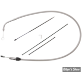 CABLE D'EMBRAYAGE MILWAUKEE EIGHT -  TOURING 21UP - LONGUEUR :109.00 CM - OEM 00000000 - DRAG SPECIALTIES - TRESSE INOX