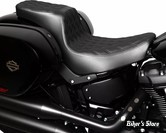 SELLE DUO - SOFTAIL FXLR / FLSB 18UP - DRAG SPECIALTIES - DOUBLE PERFORMANCES - PREDATOR - NOIR - COUTURES: NOIR - DOUBLE DIAMOND - 4688B