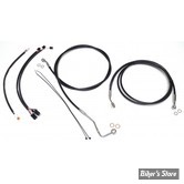 + 15" / +17" - KIT CABLES ET DURITE DE FREIN DE GUIDON RALLONGES - TOURING FLHR 17/20  - MAGNUM XR DOT - NOIR / CHROME - 489932