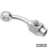 REPARTITEUR / CORPS DE CONTACTEUR DE FREIN - CONNECTION DE COMMUTATEUR DE FREIN 1/8" NPT - DIAMETRE : 3/8" / 10MM - ORIENTATION : 35° - CHROME - DRAG SPECIALTIES