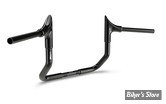 GUIDON 32mm SUR RISERS 25.40MM - HAUTEUR : 30.40CM / 12" - ZARD - BULL HANDLEBAR - 32MM / 1"1/4 - FLHX 23UP - NOIR BRILLANT - ZHD111F100-BL