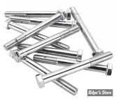 VIS TETE HEXAGONALE - 3/8"-24 X 88.90MM / 3 1/2" - CHROME - LE PAQUET DE 10 PIECES