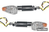 CLIGNOTANT A LEDS - K&S TECHNOLOGIES INC.- LED ULTRA MINI STALK MARKER LIGHT - TRIANGLE TIGE LONGUE - CORPS: CHROME / CABOCHON : CLAIR