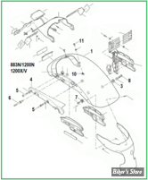  ECLATE O - PIECE N° 00 - ECLATE DES PIECES DE GARDE BOUE ARRIERE - SPORTSTER 883N / 1200N / 1200X, 1200V / 2004/2022