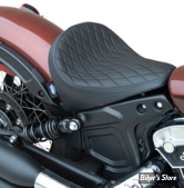 SELLE DRAG SPECIALTIES - INDIAN SCOUT BOBBER 18UP - BOBBER-STYLE SOLO SEAT - SOLAR REFLECTIVE -  NOIR / DIAMOND STITCH