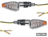 CLIGNOTANT A LEDS - K&S TECHNOLOGIES INC.- LED ULTRA MINI STALK MARKER LIGHT - TRIANGLE TIGE COURTE - CORPS: CHROME / CABOCHON : CLAIR