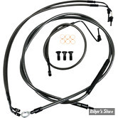 +15" / +17" - KIT CABLES ET DURITES DE FREIN DE GUIDON RALLONGES - SOFTAIL MILWAUKEE EIGHT FXLRS/ / FXFB/S 18UP - STANDARD- MIDNIGHT - LA-8154KT-16M