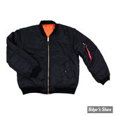 BOMBER - FOSTEX - MA-1 BOMBER FLIGHT JACKET - COULEUR : NOIR - TAILLE : M