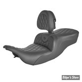 -  SELLE SADDLEMEN - ROADSOFA LS SEAT - FLHT/FLTR 97/07 - NOIR - AVEC DOSSIER - 897-07-182BR