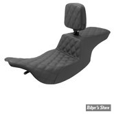 -  SELLE SADDLEMEN - STEP-UP™ LS FRONT & REAR LS SEAT- FLHT/FLTR 97/07 - NOIR - AVEC DOSSIER - 897-07-195BR
