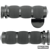 POIGNEES AVON - AIR CUSHION GRIPS - NOIR - AVEC THROTTLE BOSS - 955983 / AIR-90-ANO-BOSS