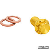 ECLATE L - PIECE N° 16 - BANJO 10MM / 1.25 -  SPORTSTER 04/13 - OEM 41736-04 - ARLEN NESS - BOLT BANJO - TITANIUM - FINITION : GOLD - 300-832