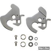 X - ENSEMBLE DE LOQUETS - pour Plaques Latérales, Sissy Bar, Porte Paquet amovibles - OEM 12600036 - CHROME - DRAG SPECIALTIES