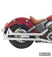 SILENCIEUX - INDIAN SCOUT 15/16 - BASSANI - FISHTAIL INDIAN SCOUT - Fishtail Slip-On Mufflers - CHROME - 8S17E
