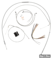 +18" / +20" - KIT CABLES ET DURITE DE FREIN DE GUIDON RALLONGES - SOFTAIL FLST/F/N/C  07/10 - MAGNUM DESIGNER SERIE - STERLING CHROMITE II - 387253