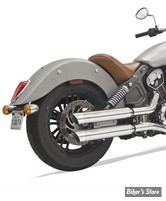 SILENCIEUX - INDIAN SCOUT 17UP - BASSANI - SLASH CUT 3" MUFFLERS - CHROME - 8S27SC