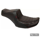 - SELLE LE PERA - TAILWHIP SEAT - TOURING 2023UP - DOUBLE DIAMOND - NOIR / COUTURES : ROUGE - LV-587DD-R01