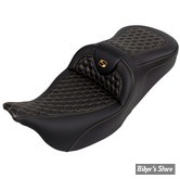 - SELLE SADDLEMEN - ROADSOFA™ HC Honeycomb SEAT - TOURING 08UP - NOIR / COUTURES : OR - 808-07B-18907 