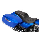 - SELLE DRAG SPECIALTIES - FREEDOM TOURING SEAT - TOURING 2023UP - FINITION : NOIR / DOUBLE DIAMOND - COUTURES : ARGENT - 4711C