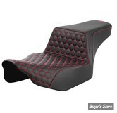 - SELLE SADDLEMEN - STEP-UP™  - TOURING 2023UP - NOIR / COUTURES ROUGE - HC EXT REACH SEAT, RED STITCH - 823-07-17804