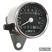 MINI COMPTEUR - KMH - AVEC TOTALISATEUR JOURNALIER - RATIO : 2:1 - CHROME