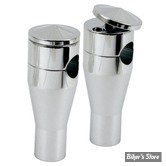RISERS MCS GLIDE - HAUTEUR : 100MM - Risers CUSTOM - Twist-Top Panhead style risers - MCS - ACIER - HAUTEUR : 4" - CHROME