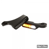 2 - CLIGNOS HEINZ BIKES - LED TURN SIGNALS FRONT - SOFTAIL 18UP - 2 FONCTIONS CLIGNOTANT / POSITION - NOIR