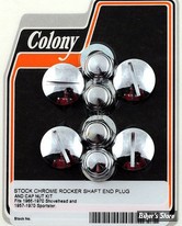 ECLATE F - PIECE N° 05 - VIS D'AXE DE CULBUTEURS - SHOVEL 66/71 / SPORTSTER 57/71 - OEM 17448-57 - COTÉ DISTRIBUTION / CÔTÉ DROIT - OEM SLOTTED STYLE - 8222-8 - CHROME