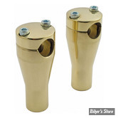 RISERS PAUGHCO - STRAIGHT - POUR GUIDON DE 1" - HAUTEUR: 4" - LAITON